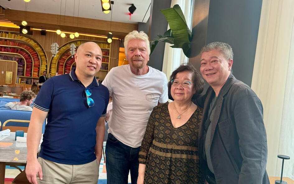 With Sir Richard Branson